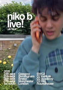 NIKO B Live Dog Eat Dog Food 2025 UK Tour Poster - Wall Decor, No Frame - Picture 1 of 3