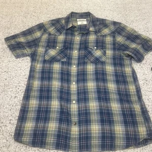 Ariat Retro Fit Short Sleeve Pearl Snap Hummer Shirt, Men's L/Large - Picture 1 of 7