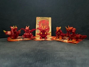 Bakugan Battle Brawlers Pyrus Dragonoid Variations Set Of 5 With Cards - Picture 1 of 4
