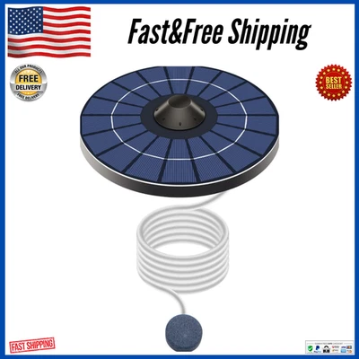 Aireador de estanque flotante solar 2,5 W batería de bomba de aire con energía solar con aire EE. UU. NUEVO Foto 1 de 4