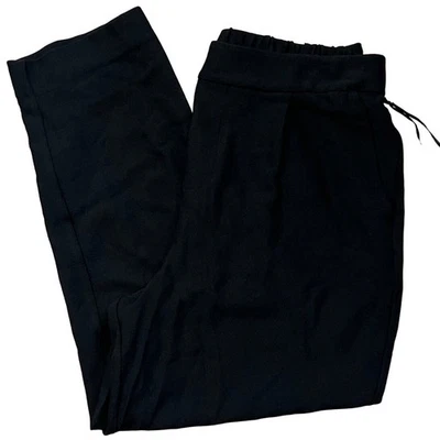 Pantalones al tobillo Prologue para mujer negros plisados de pierna recta - talla grande - nuevos con etiquetas Foto 1 de 4