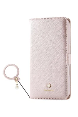 iPhone 16 Case Notebook Type Soft Leather Compact Mirror Card Pocket x 2 with Fi - Image 1 of 4