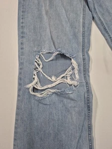 Jeans New York Rewash donna taglia 3/26 orlo grezzo vita super alta vintage reunion - Foto 1 di 13