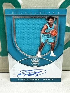 Maglia Crown Royale Devonte Graham Rookie Silhouettes 2018-19 RC Auto #109/199 - Foto 1 di 5