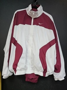Vintage 90er Nike Trainingsanzug Gr. Large weinrot weiß Top Zustand 🔥 - Bild 1 von 6