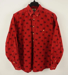 Vintage Barn Fly Buffalo kariertes Flanell Button-Down Hemd Herren Medium rot USA - Bild 1 von 12