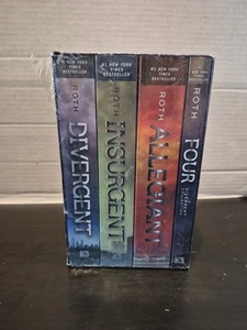 New Divergent Series 4-Book Paperback Set: Divergent, Insurgent, Allegiant, Four - Picture 1 of 4