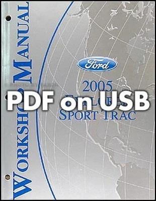 Manual De Taller 2005 Ford Explorer Sport Trac En USB 2 Volumen - Imagen 1 de 3