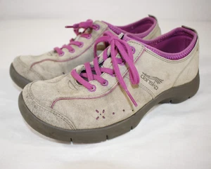 Dankso Shoes Women's 38 (US 7) Elise Sneaker Suede Leather Lace Up Taupe Beige - Picture 1 of 9