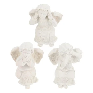 3 Pcs Angel Artwork Mother Baby Miniature Figurine Resin Decoration - Imagen 1 de 12