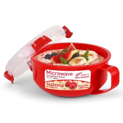 Sistema Microondas Desayuno Bowl | 850 Ml | Contenedor Microondas Redondo con Vapor Foto 1 de 3