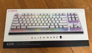 NEW Alienware Lunar Light RGB Tenkeyless Gaming Keyboard White 420k. Cherry Red - Picture 1 of 3