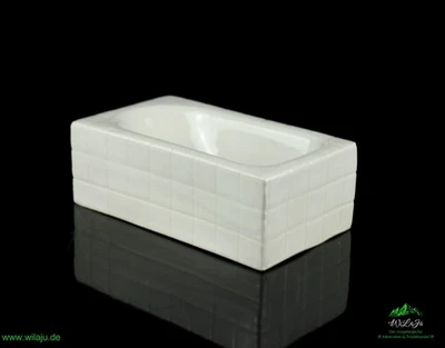 DDR Puppenstubenmöbel Keramik Badewanne Bad Puppenstube Miniatur - Bild 1 von 4