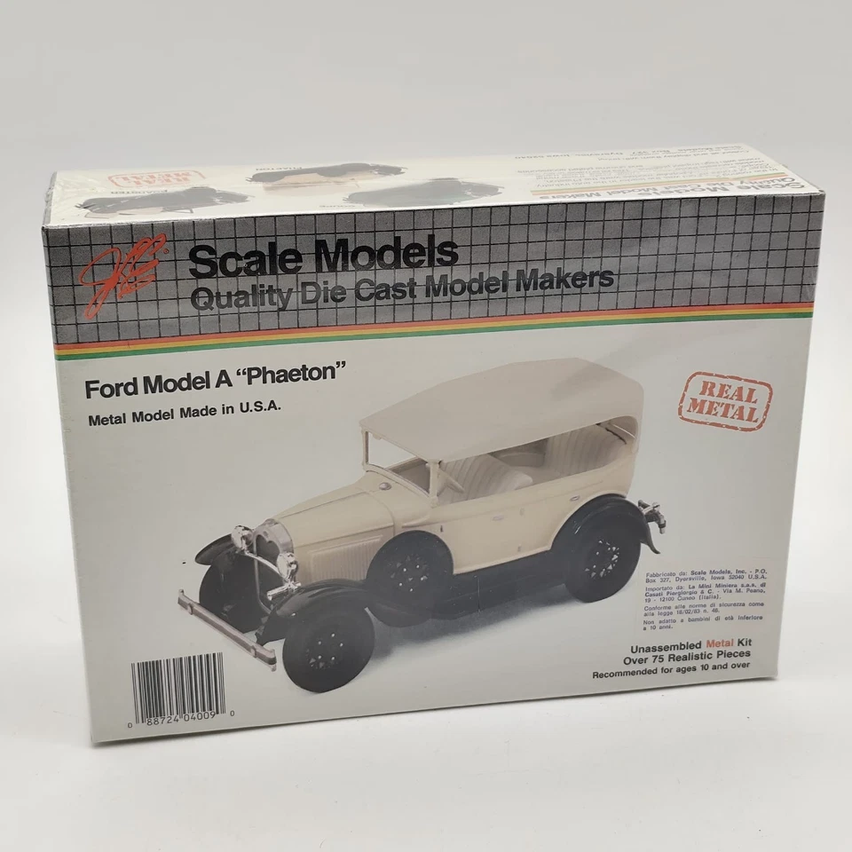 FORD MODEL A PHAETON JLE 4009 METAL MODEL 1/20 MODELLINO NUOVO SIGILLATO - Immagine 1 di 1