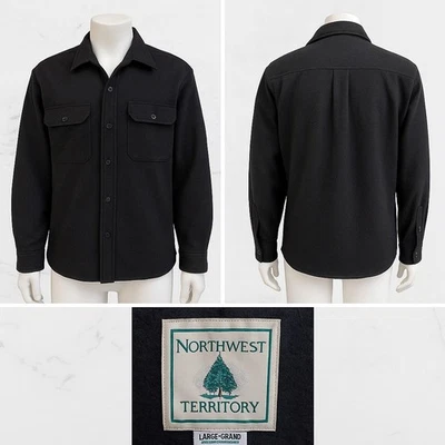 Northwest Territory Jacket Unisex Large VTG Y2K Sherpa Lined Trucker Suede READ - Image 1 of 4