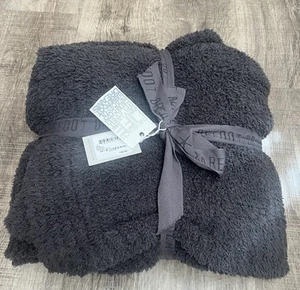 Barefoot Dreams Large charcoal gray Cozy Chic Blanket- 54x72-New - Picture 1 of 8