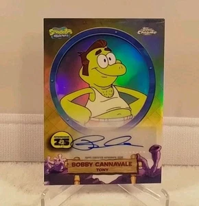 2025 TOPPS CHROME SPONGEBOB TONY / BOBBY CANNAVALE  AUTO - Picture 1 of 2