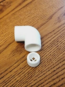 1/2" PVC Pipe Vent Screen, 0.84" OD, 1/4" Mesh, All Plastic for 1/2" Fitting - Picture 1 of 4