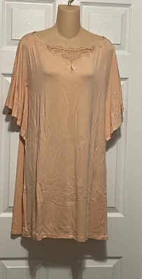 La Perla Primula S Short Nightgown Modal Jersey Peach Pink Drape Sleeves - Image 1 of 2
