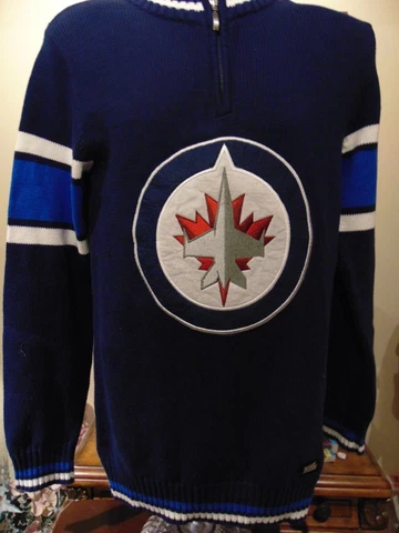 Winnipeg Jets NHL 1/4 Zipper pullover Sweater Men's Small Cover