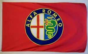 Alfa Romeo Premium Flag 3' x 5' Indoor Outdoor Automotive Banner (USA Seller) - Foto 1 di 3