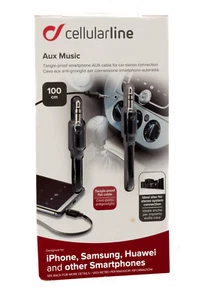 1m AUX Audio Kabel 3,5mm Klinke Stecker Klinkenkabel iPhone 5 6 Cellularline 484 - Bild 1 von 1