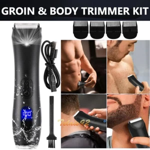Manscaping Groin Pubic Hair Ball Trimmer Men Electric Body Shaver Waterproof USB - Picture 1 of 19