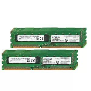 Micron+Crucial 64GB 8X8GB PC3L-12800E DDR3L 1600MHz ECC Unbuffered Server Memory - Picture 1 of 5