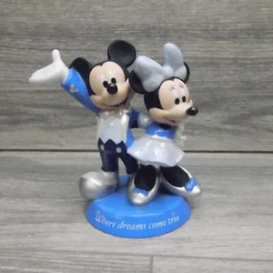 Disney Theme Parks Mickey Minnie Mouse Where Dreams Come True Double Figurine - Picture 1 of 12