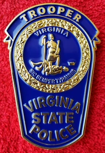 MONETA SFIDA SOLDATO POLIZIA DI STATO VIRGINIA (ELA CHP LAPD POLICE NON POLIZIA DI POLIZIA DI STATO - Foto 1 di 3