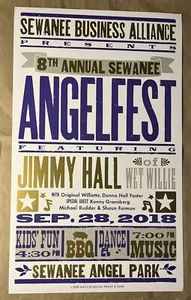 Impresión Hatch Show 2018.09.28 ~ Sewanee Park Angelfest Jimmy Hall of Wet Willie - Imagen 1 de 1