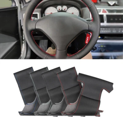 Funda de volante DIY Funda de volante Cubierta de cuero para Peugeot 307 CC 407 SW 04-2009 - Imagen 1 de 4