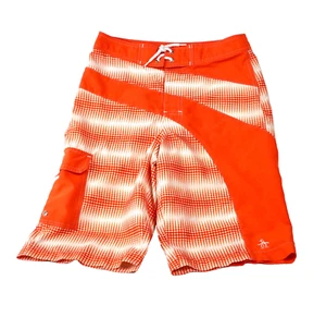 The Original Penguin by Munsingwear Boys Med Boardshorts Orange Swim Trunks - Picture 1 of 9