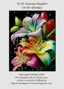 To An Amazing Daughter On Her Birthday - A5 Card Daughter Birthday Special Love - Picture 1 of 4
