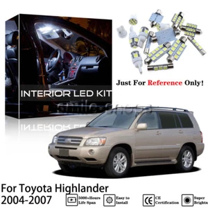 8Pcs Xenon White LED Inteiror Light Package Fit For 2004-2007 Toyota Highlander - Picture 1 of 12