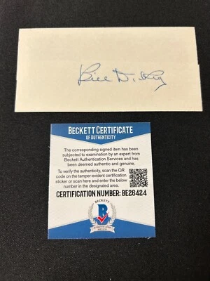 Bill Dickey HOF Signed Auto Index Card New York Yankees BAS COA - Image 1 of 3