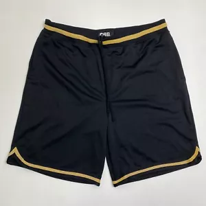 CSG Champs Sports Gear Basketball Shorts Mens 3XL Black Gold Drawstring Gym - Picture 1 of 10
