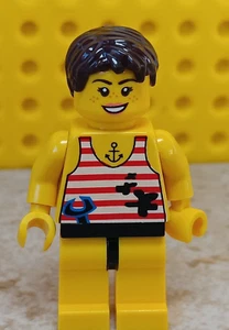 LEGO Girl Pirate Tattoo Bikini Bottoms Ship Mechanic Oil Spots Grease Wrench - Picture 1 of 2