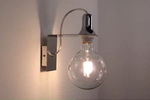applique lampada parete led interno camera da letto cucina design moderno cromo - Foto 1 di 7