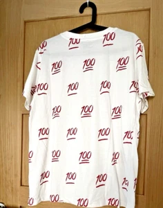 PHAT FARM 100 All Over Printed Crew Neck Men's Large White/Red T-Shirt - Picture 1 of 13