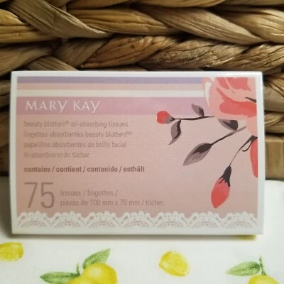 MARY KAY Beauty BLOTTERS Oil ABSORBING Tissues 75 Wipes ~Gives SOFT Matte FINISH - Image 1 of 2