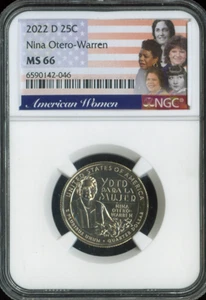 2022-D Nina Otero-Warren Quarter NGC MS66 Auction - Picture 1 of 2