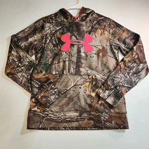 Under Armour Hoodie Sweatshirt Womens Size SM/P Realtree Camo Pink Long Sleeve - Picture 1 of 22