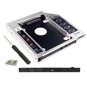 Universal Optical Bay 9.5mm SATA 2nd HDD SSD Hard Drive Caddy Adapter for laptfJ - Picture 1 of 7