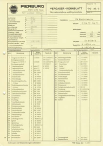 Datenblatt / Einstellen / Ersatzteile Solex 31 PICT-3 Vergaser / VW Kurierwagen - Picture 1 of 2