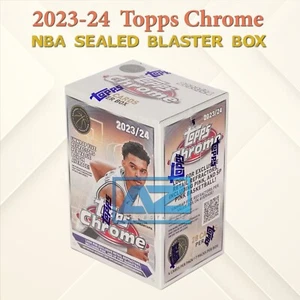 2023-24 Topps Chrome NBA Blaster Box Basketball Trading Cards Sealed 7 Packets - Picture 1 of 1