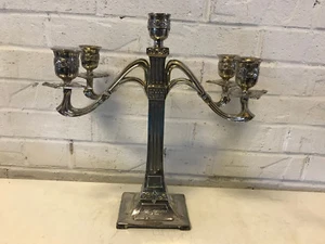 Vintage Antique Queen City Silver Co. Silver Plated Art Nouveau Style Candelabra - Picture 1 of 13