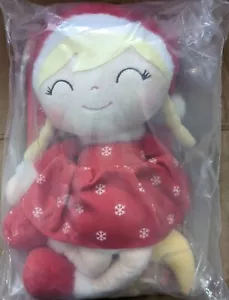 Gloveleya Merry Christmas Doll Baby Soft Plush Toy Red Blonde Hair New Unopened - Picture 1 of 3