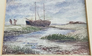 Wunderbares Aquarellgemälde von F. Alan White Braunton Hill North Devon aus den 1950er Jahren - Bild 1 von 12