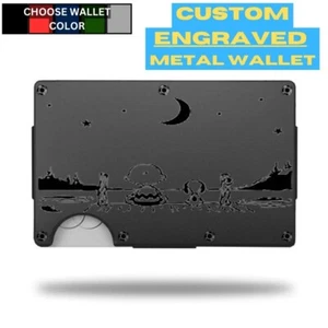 Cartera personalizada Charlie Brown and Snoopy 2 grabada con láser - Elige un color de billetera - Imagen 1 de 11